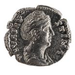 COIN ROMAN EMPIRE MONETA IMPERO ROMANO Diva Faustina I AD 140-141.Rome DIVA FAVSTINA, draped bust