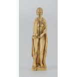 GERMAN SCULPTOR, EARLY 16TH CENTURY Female figure Sculpture in ivory, cm. 20 x 6 x 4 Provenance