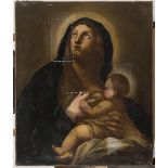 NEAPOLITAN PAINTER, 17TH CENTURY Virgin and Child Oil on canvas, cm. 75 x 62 Conditions of the