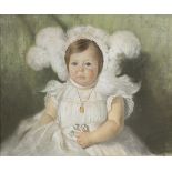 LUIGI DI GIOVANNI (Palermo 1856 - 1938) Child's portrait Pastel on paper, cm. 54 x 63 Signed and
