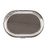 SILVER-PLATED TRAY, PUNCH FLORENCE 20TH CENTURY smooth ground, border embossed with vegetal