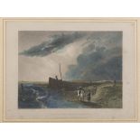 ENGLISH ENGRAVER, LATE 19TH CENTURY The Old Pier at Littlehampton Color print, cm. 23 x 30 Framed