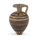 ETRUSCAN CORINTHIAN ARYBALLOS, 20TH CENTURY in earthenware. h. cm. 10. The find is reported to the