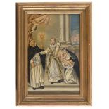 ITALIAN PAINTER, 19TH CENTURY Saint Rosa of Lima with Saint Dominic and Saint Giacinto adoring the