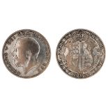 FIVE COINS, GREAT BRITAIN CINQUE MONETE, GRAN BRETAGNA George V British Silver Half Crown, lot of 5.