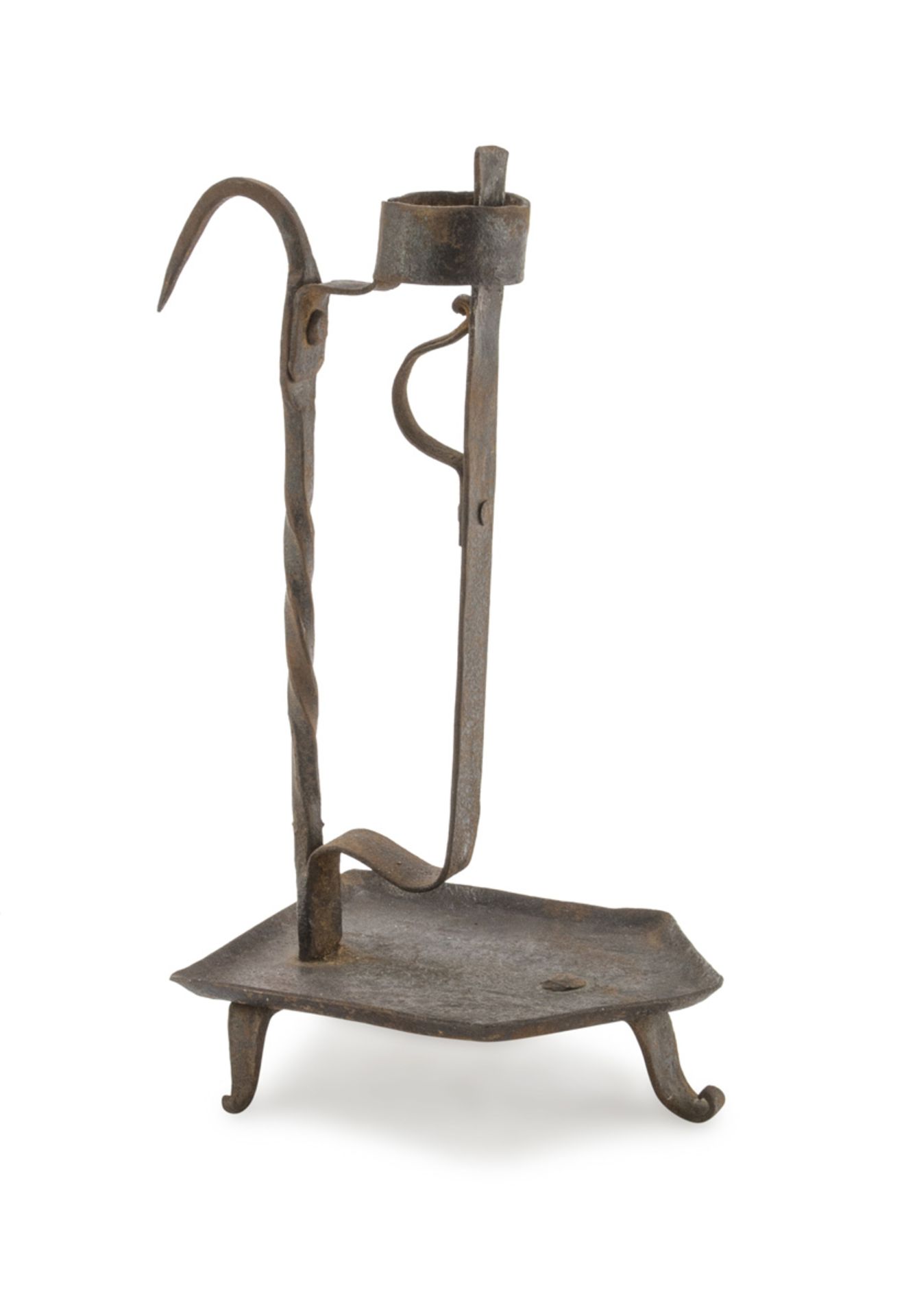 IRON CANDLE HOLDER LATE 18TH CENTURY