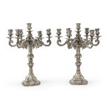 A PAIR OF CANDELABRA IN SILVER EARLY 20TH CENTURY