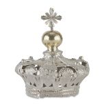 SMALL SILVER CROWN 19TH CENTURY