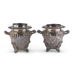 A PAIR OF ICE BUCKETS IN SILVER PUNCH LONDON 1804