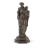 SCULPTURE OF VIRGIN AND CHILD IN BOXWOOD CENTRAL ITALY FINE 16TH CENTURY