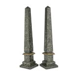 A PAIR OF OBELISKS IN LACQUERED WOOD 20TH CENTURY