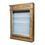 BOOKCASE IN GILDED AND LACQUERED WOOD ELEMENTS OF THE END OF THE 18TH CENTURY