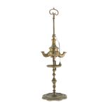 BRONZE OIL LAMP 19TH CENTURY