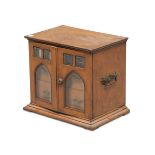 SMALL COIN CABINET IN OAK ENGLAND EARLY 20TH CENTURY