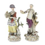 A PAIR OF PORCELAIN GROUPS MEISSEN EARLY 20TH CENTURY