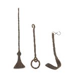 THREE OBJECTS IN IRON 17TH CENTURY