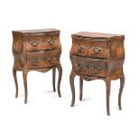 A PAIR OF BEDSIDES IN BOIS DE ROSE NAPLES O SICILY 19TH CENTURY