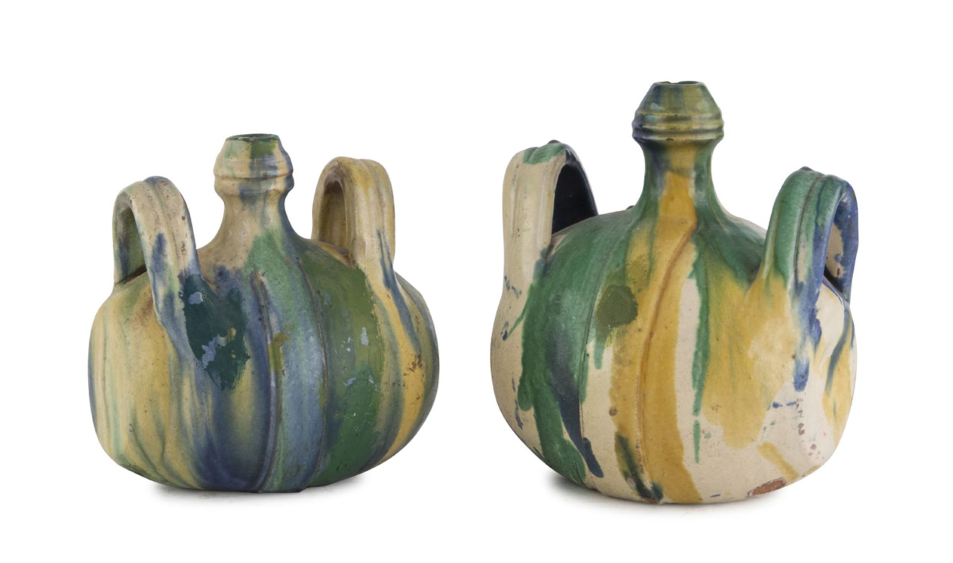 TWO EARTHENWARE BOTTLES SEMINARA LATE 19TH CENTURY