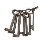 SEVEN KEYS IN IRON 16TH-18TH CENTURY