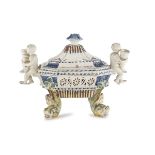 RARE INKWELL IN EARTHENWARE PROBABLY NAPLES EARLY 19TH CENTURY