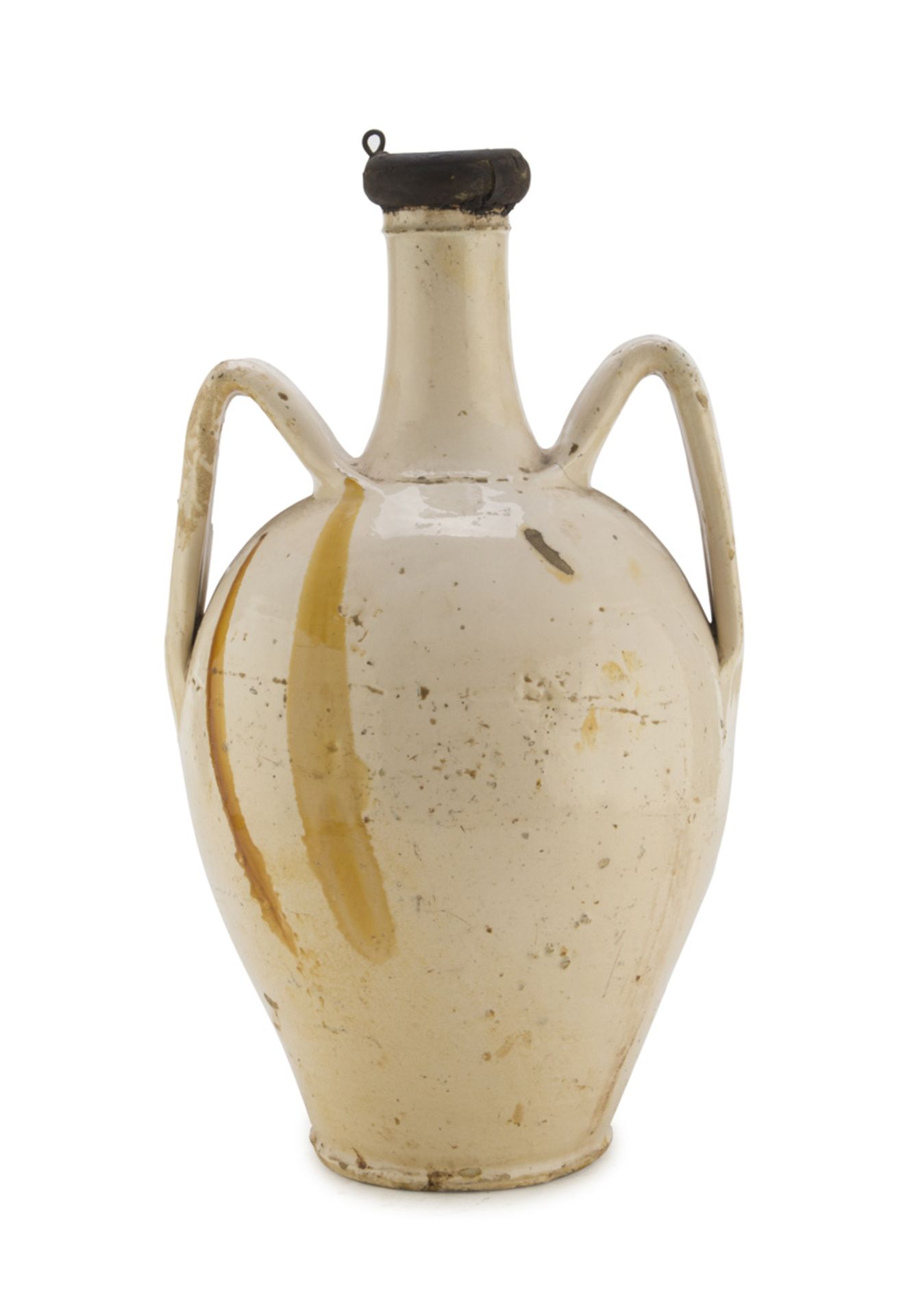 AMPHORA IN EARTHENWARE GROTTAGLIE 19TH CENTURY