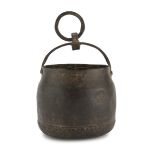 SMALL COPPER POT IN WROUGHT IRON 17TH CENTURY