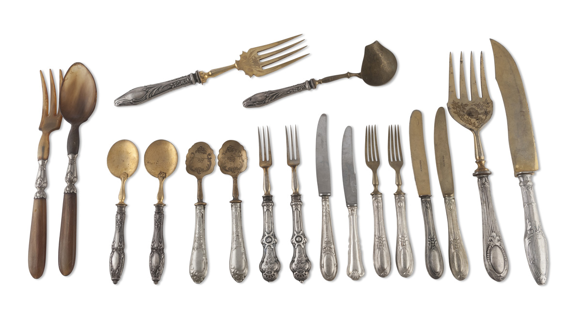 CUTLERY SET IN SILVER 20TH CENTURY