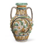 AMPHORA IN MAIOLICA CAMPANIAN WORKSHOPS 19TH CENTURY