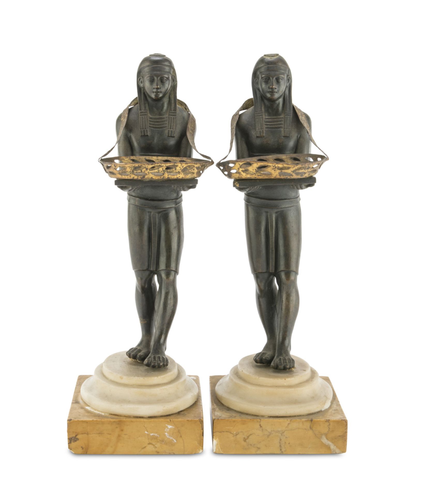 A PAIR OF BRONZE SCULPTURES EARLY 19TH CENTURY