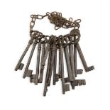 FOURTEEN KEYS IN IRON 17TH-18TH CENTURY