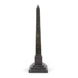 OBELISK IN GREEN GRANITE 20TH CENTURY