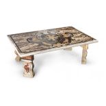 BEAUTIFUL COFFEE TABLE IN MARBLE INLAYS LATE 19TH CENTURY