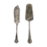 TWO SILVER SHOVELS ITALY 20TH CENTURY