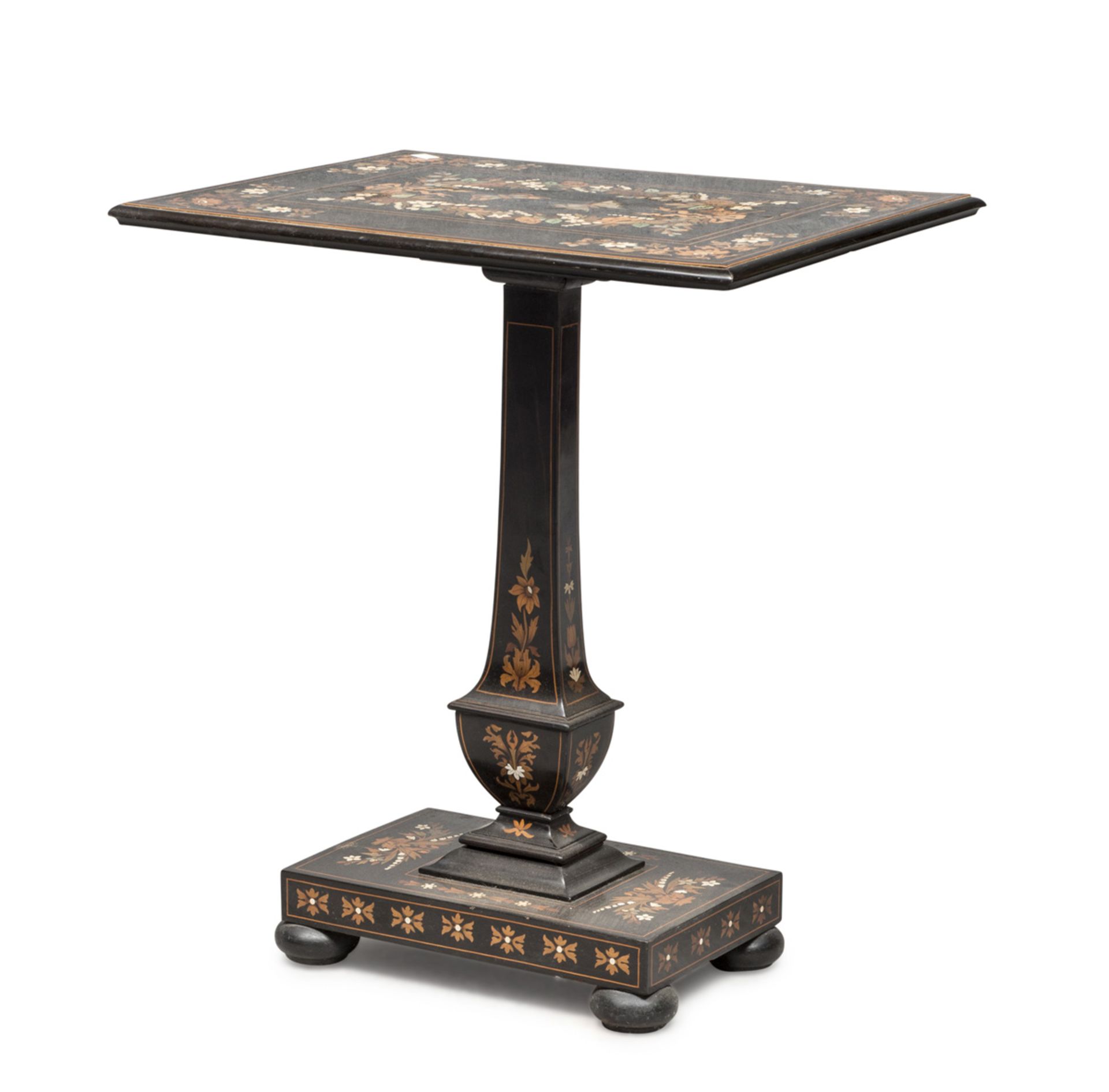 SPLENDID SMALL TABLE IN EBONY PROBABLY FRANCE 19TH CENTURY