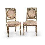 A PAIR OF CHAIRS IN GILTWOOD PERIOD NAPOLEONE III