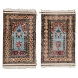 A PAIR OF BED RUGS PAKISTAN MID-20TH CENTURY