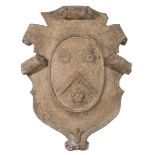 NOBLE COAT OF ARMS IN STONE 17TH CENTURY