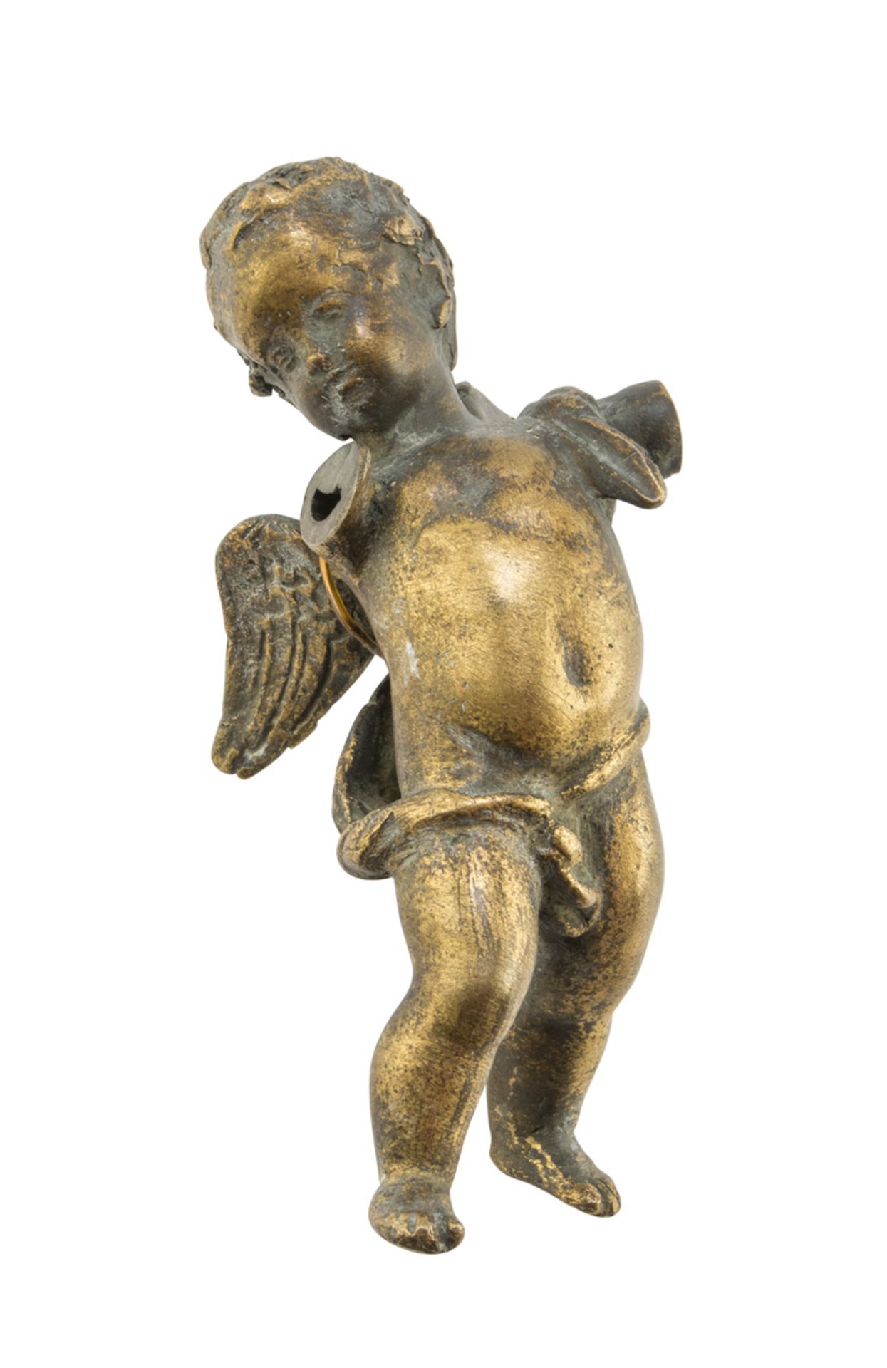 REMAIN OF A PUTTO SCULPTURE IN ORMOLU LATE 16TH CENTURY