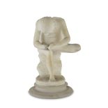 SMALL SCULPTURE IN WHITE MARBLE 19TH CENTURY