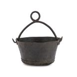 COPPER POT IN WROUGHT IRON 17TH CENTURY