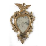 A PAIR OF SMALL GILTWOOD MIRRORS CENTRAL ITALY LATE 18TH CENTURY