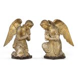 BEAUTIFUL PAIR OF ANGEL SCULPTURES IN GILTWOOD CENTRAL ITALY LATE 18TH EARLY 19TH CENTURY