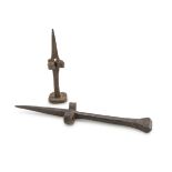 TWO SMALL PORTABLE ANVIL TOOLS IN IRON 19TH CENTURY