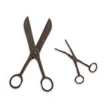 TWO IRON SCISSORS 16TH CENTURY