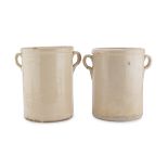 A PAIR OF FOOD JARS GROTTAGLIE LATE 19TH CENTURY