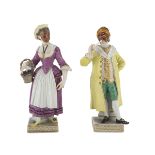 TWO PORCELAIN SCULPTURES MEISSEN EARLY 20TH CENTURY