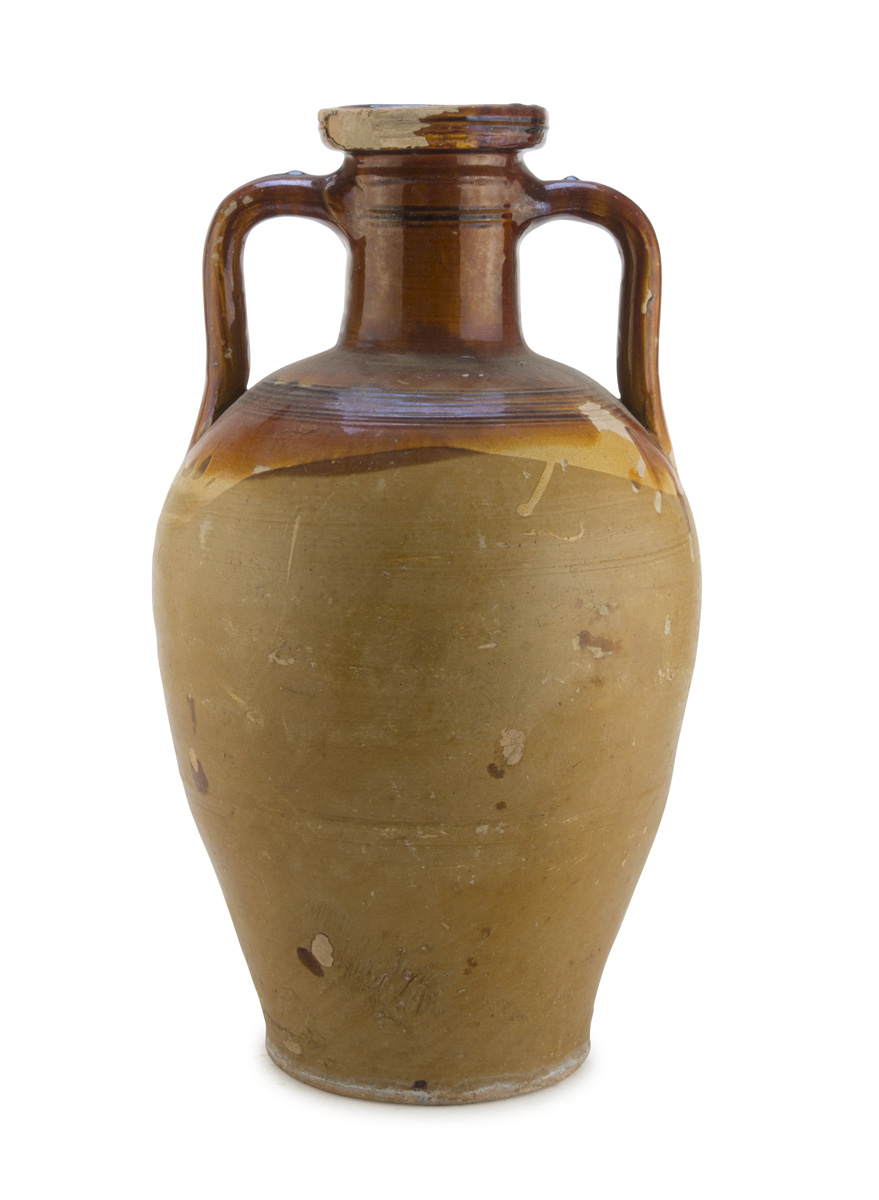 BIG AMPHORA IN EARTHENWARE PROBABLY GROTTAGLIE LATE 19TH CENTURY