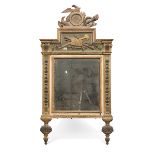 BEAUTIFUL MIRROR IN LACQUERED WOOD PROBABLY MARCHE END OF THE LUIGI XVI PERIOD