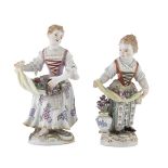 TWO PORCELAIN FIGURES MEISSEN EARLY 20TH CENTURY