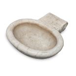 SMALL HOLY WATER STOUP IN WHITE MARBLE 19TH CENTURY